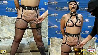 Horny MILF slut in fishnets craves intense ass fucking