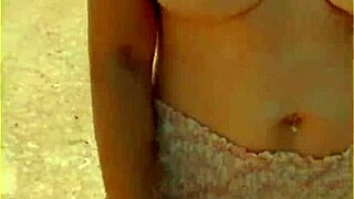 Hey, check out wifey flashing her tits outdoors!