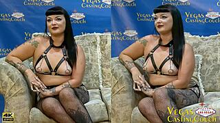 Horny MILF slut in fishnets craves intense ass fucking