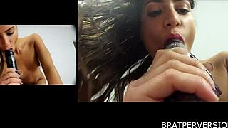 Ever seen Nikki Brooks and Chichi Medina in close-up pussy play?