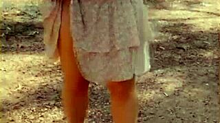 Hey, check out wifey flashing her tits outdoors!