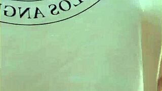 Hey, check out wifey flashing her tits outdoors!