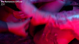 Foot worship and tickling fetish with bound big tits