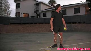 The beautiful woman, a cheater, is fond of sport and her coach
