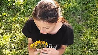 Neighbor Thanks With Brunette Cunnilingus Orgasm