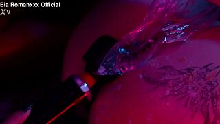 Foot worship and tickling fetish with bound big tits