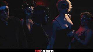 Watch this rough public threesome fuck!