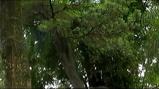 This skinny Latina with big pussy lips tried outdoor anal in heels. She rode that monster cock on the bed with ease.