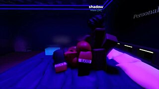 Ebony slut endures rough monster cock pounding