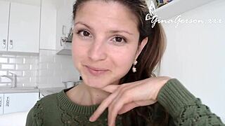 Gina Gerson shares petite blonde secrets in homemade fan interview