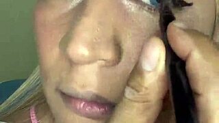 Getting all dolled up with makeup just to impress my amazing viewers tonight!