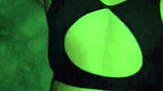 wife in red thong shakes big ass for shy guys