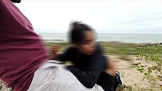 Intriguing Anal day at the beach with sneaky voyeurs