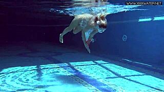 is this russian pornstar mary kalisy nude by the pool?