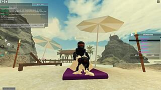 Roblox porn babe shakes ass while bent over for deepthroat