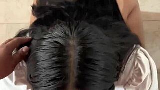 My sister-in-law visits and I fuck her big ass while my girlfriend is away