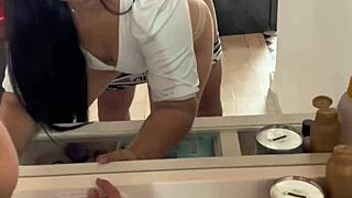 My sister-in-law visits and I fuck her big ass while my girlfriend is away