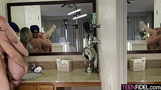 Gracie Gates gets pounded doggystyle in the family bathroom