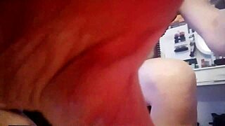 Cute tranny slut stroking herself wild right now!