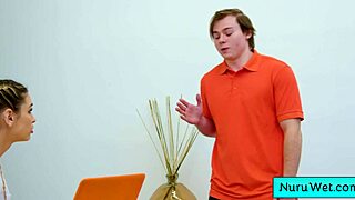 Blonde Teen's Wet Nuru Massage Tease with Delilah Day