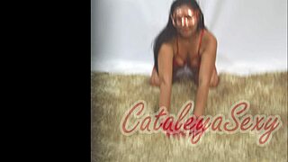 sexy latina milf poses in lingerie during photoshoot