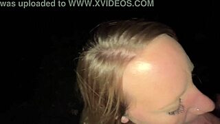 creampie by the campfire during wild public camping sex