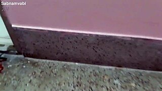 when home maid cleans floor with anal focus