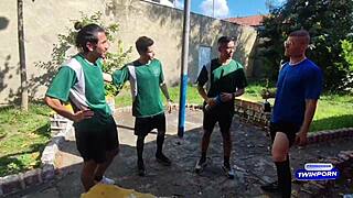 i made the slut suck the whole soccer team