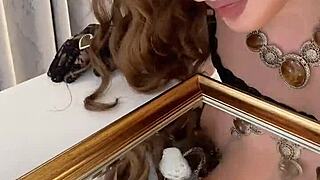 Wild crossdress action with Iskra's amazing cum shot, wow!