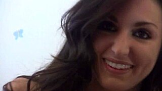 Jenny Welch teases with lap dance in pantyhose, then he rips them off