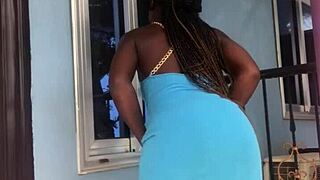 yo, check this crazybitch twerkin’ hard on the balcony... wild stuff!