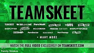 Pervy stepdad and stepmom drill naughty stepdaughter’s pierced tits and tight hole