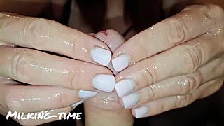 Hey, wanna see how to milk a mushroom head with a British mistress?