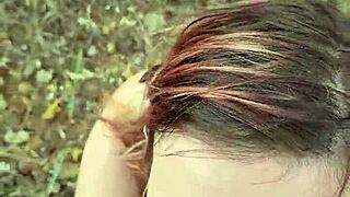 I loved giving a petite blowjob outdoors during my sexy Cyprus trip with my hot couple.