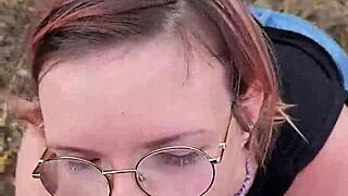 I loved giving a petite blowjob outdoors during my sexy Cyprus trip with my hot couple.