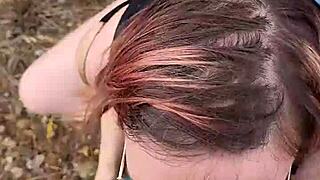 I loved giving a petite blowjob outdoors during my sexy Cyprus trip with my hot couple.