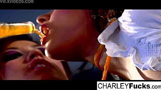 Charlie Enjoys Slippery Wet Fun with Sexy Brunette Capri