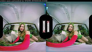 Stunning Poison Ivy cosplay in VR! Evil redhead's pussy gets smashed hard!