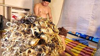 House Sitter Threesome with Sexy Hot Milf Owner in Wild Desi Porn Action