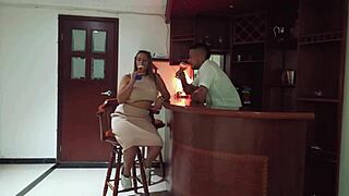 Damn! I grab a drink at my usual bar and bang the new Colombian bartender hard!