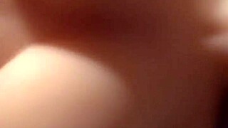 Blonde toy teen 18+ receives cumshot in her huge tits