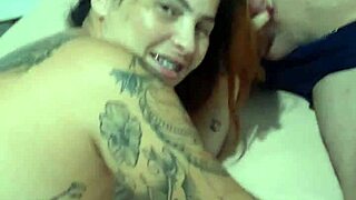 Young 18+ Amateur's Emotional First Time Using Female Condom For Big Ass Creampie