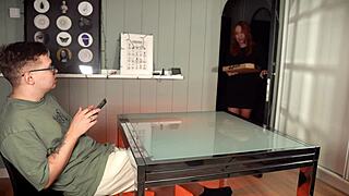 Redhead Delivery Girl Caught Stealing Pizza Gets Nailed