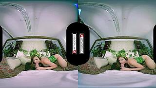Stunning Poison Ivy cosplay in VR! Evil redhead's pussy gets smashed hard!