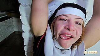 Rebel Novice Kneels for Intense Face Fucking and Bareback Ass Action in Wild Latina Scene