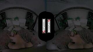 Stunning Poison Ivy cosplay in VR! Evil redhead's pussy gets smashed hard!