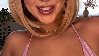 Blonde pornstar Loirinha fingers her wet pussy in roleplay with Lis XXX