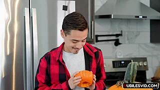 Milf Yanks Out Cock From Pumpkin With Intense Force