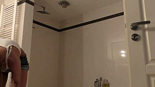 Skinny Petite Teen Caught on Hidden Camera in Bathroom Voyeur Scene