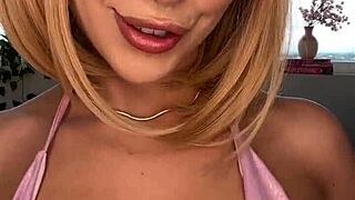 Blonde pornstar Loirinha fingers her wet pussy in roleplay with Lis XXX